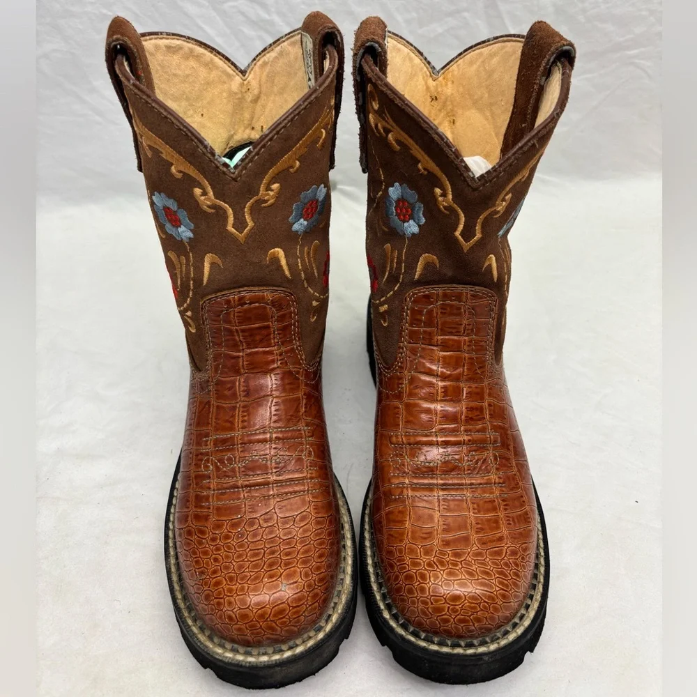 Ariat Women’s Brown Embroidered Western Work Boots size 6 - Picture 4 of 13